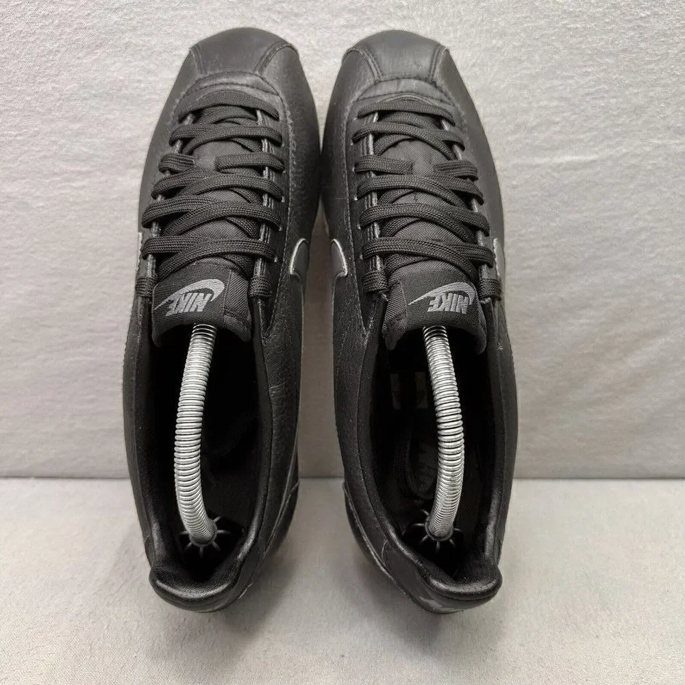 Nike Classic Cortez Mens Size 9.5 Shoes Black‎ Dark Gray Leather Sneakers 2019